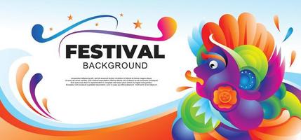 Abstract vector design for banner festival and poster design template