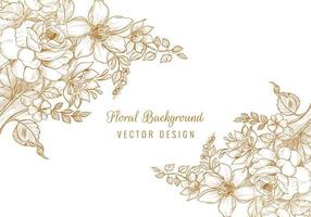 Beautiful decorative wedding floral background vector