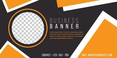 business banner template simple geometric style vector