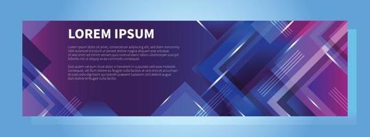 Diagonal Abstract Banner With Blue And Purple Template vector