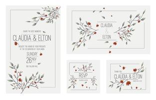 Floral Wedding Invitation vector