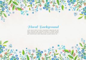 Free Vector Watercolor Blue Flowers Background