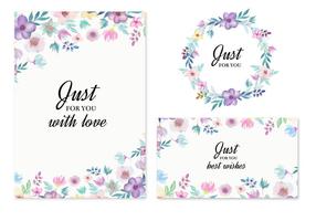 Free Vector Wedding Invitation With Watercolor Flowers