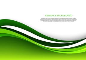 Green abstract wave background vector