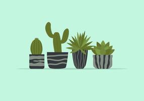 Potted Plant Vector Illustration