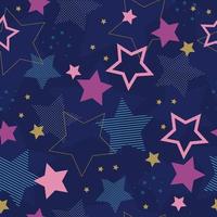 Seamless Flat Stars Pattern vector