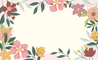 Spring Background with Beautiful Colorful Flower vector