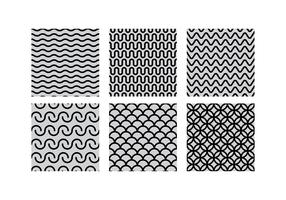 Squiggle Seamles Pattern Set Free Vector