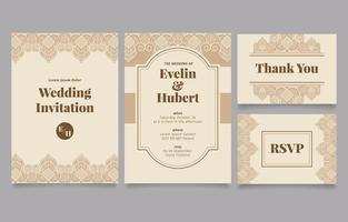 Wedding Design Set with decorative ornaments vector