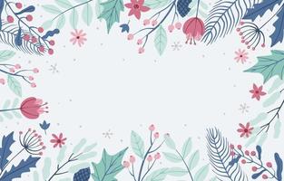 Winter Floral Background vector