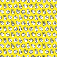 Rock Paper Scissors Seamless Pattern vector